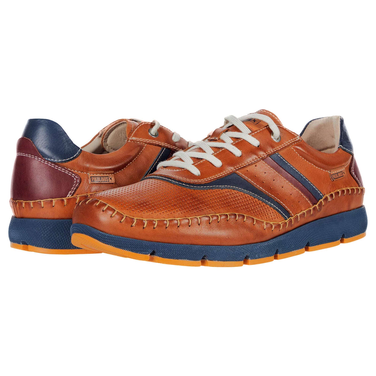 Pikolinos Fuencarral M4U Leather Mens Trainers#color_brandy