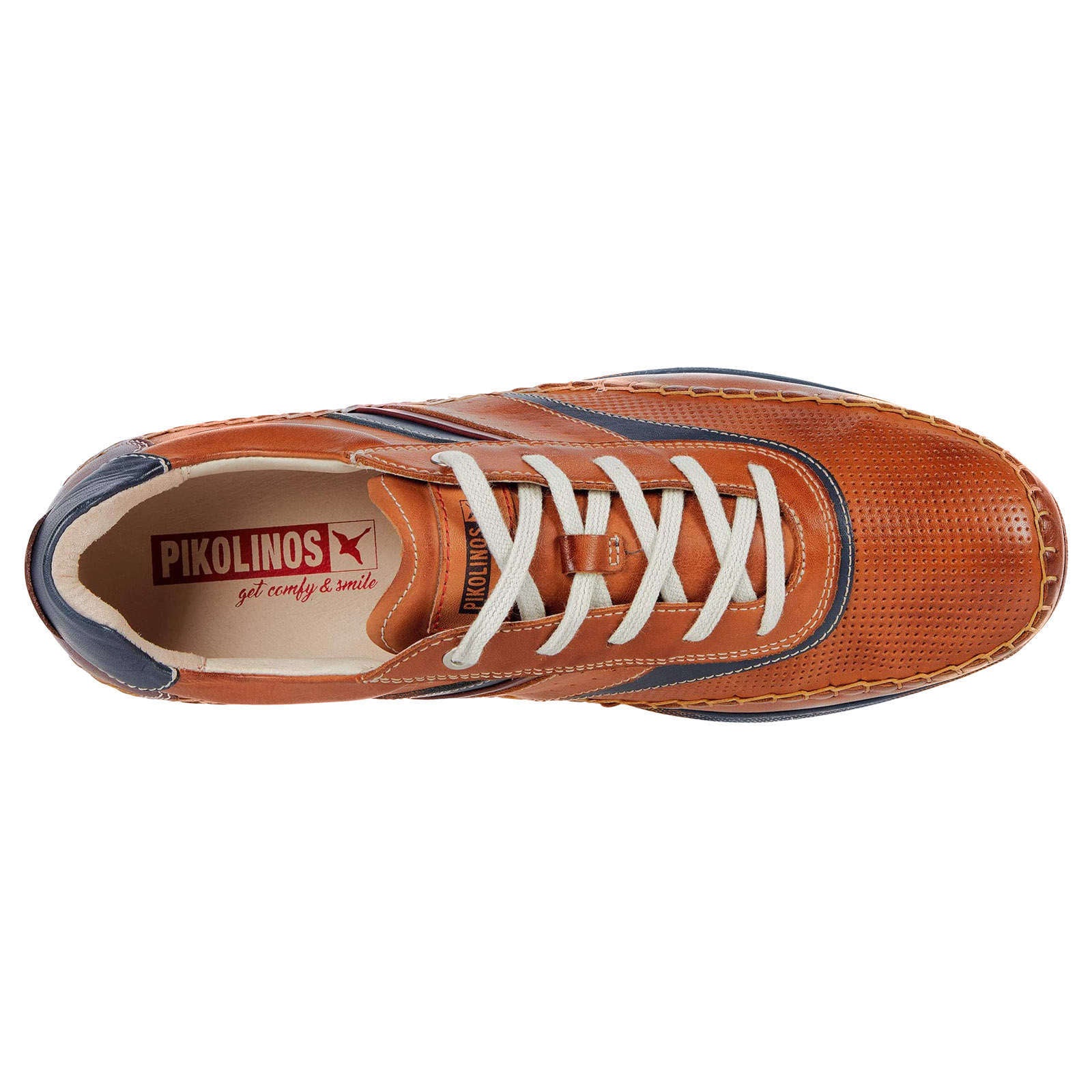 Pikolinos Fuencarral M4U Leather Mens Trainers#color_brandy