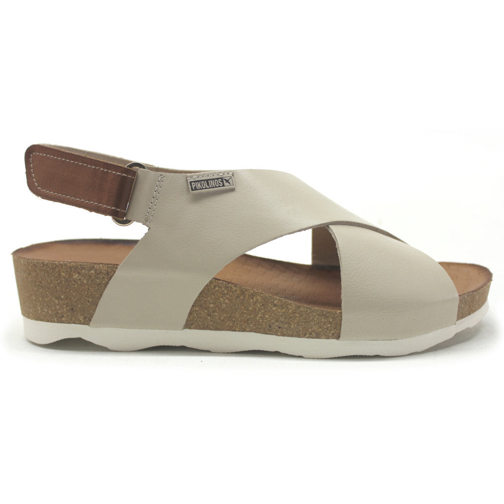 Pikolinos Mahon Leather Womens Sandals#color_marfil