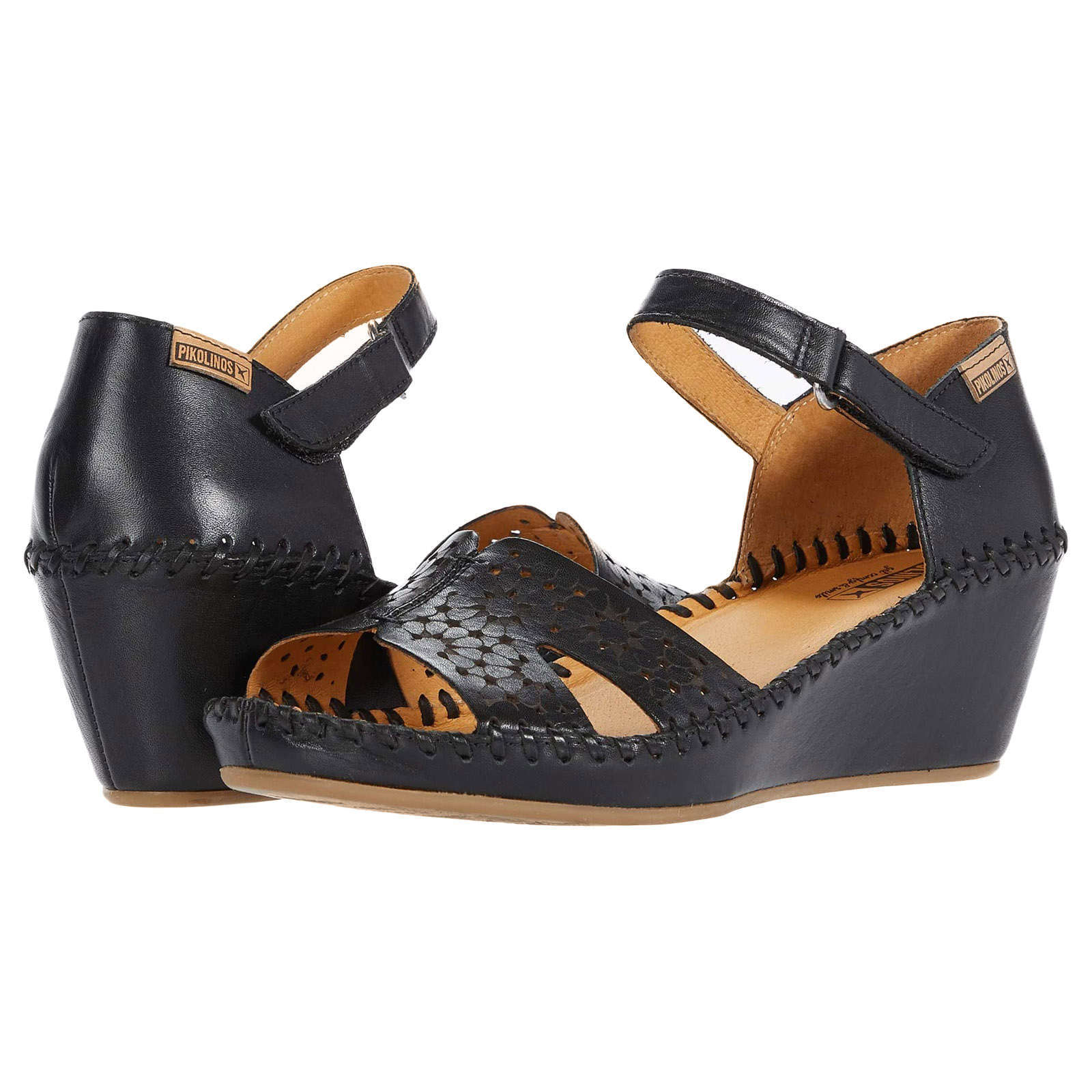 Pikolinos Margarita 943 Leather Womens Sandals#color_black