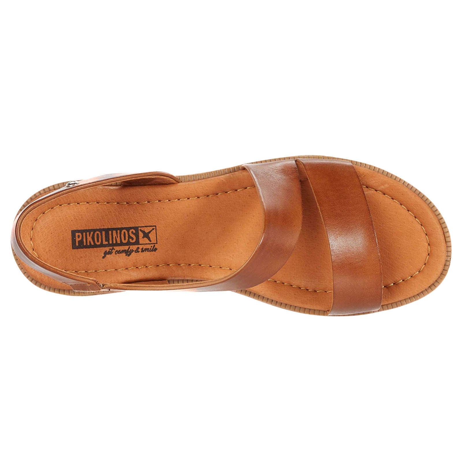 Pikolinos Moraira Leather Womens Sandals#color_brandy