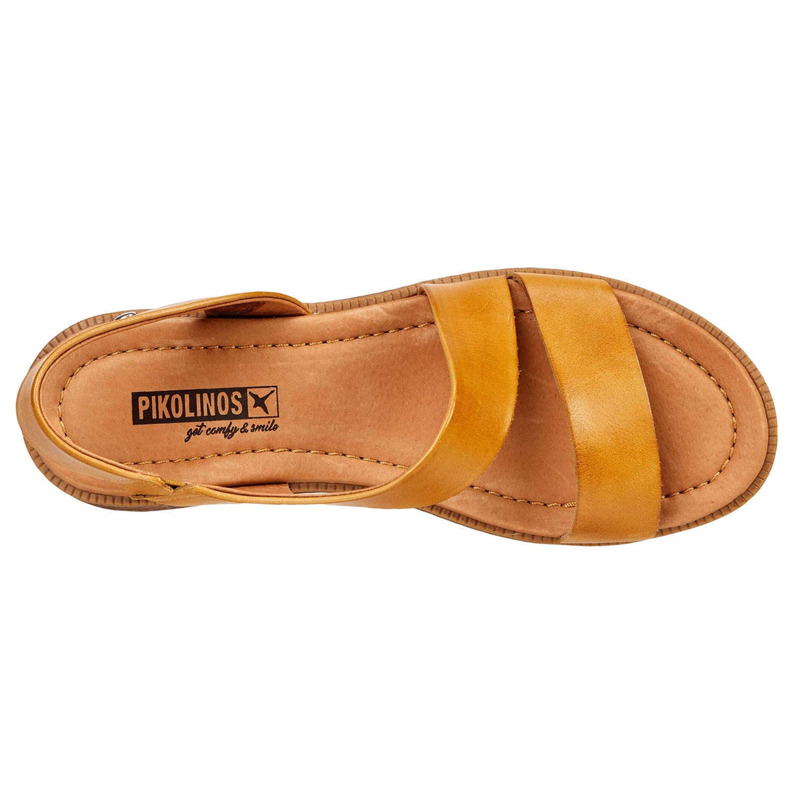 Pikolinos Women's Moraira Leather Sandals - Flat Comfort Sandals With Velcro Strap