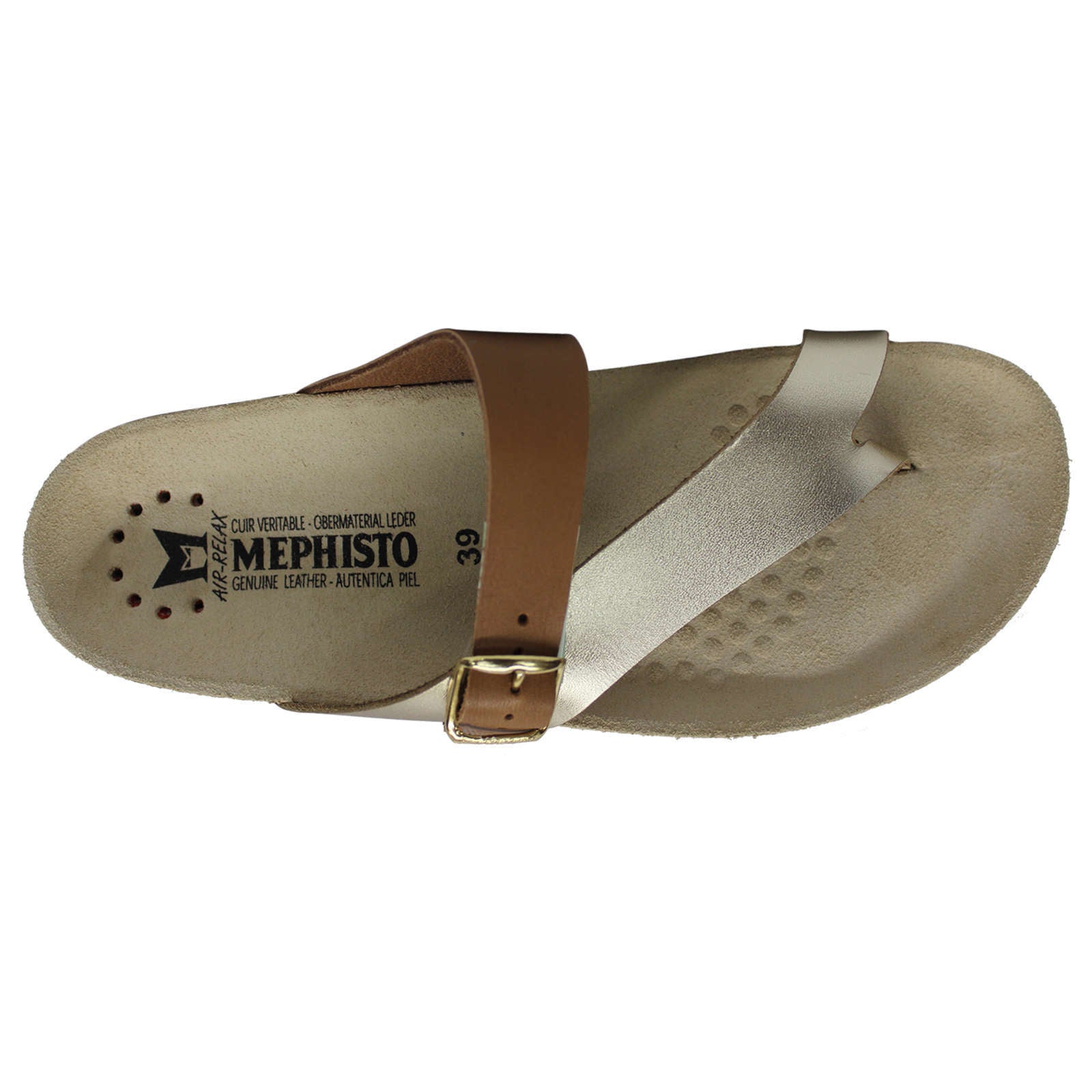 Mephisto Helen Mix H3660 Leather Womens Sandals#color_gold
