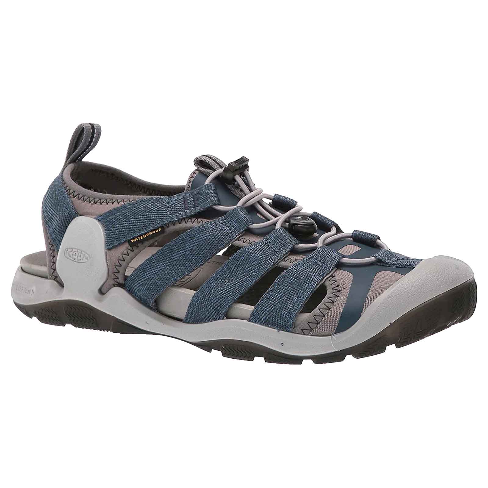 Keen Clearwater II CNX Men's Waterproof Sandals#color_midnight navy real teal