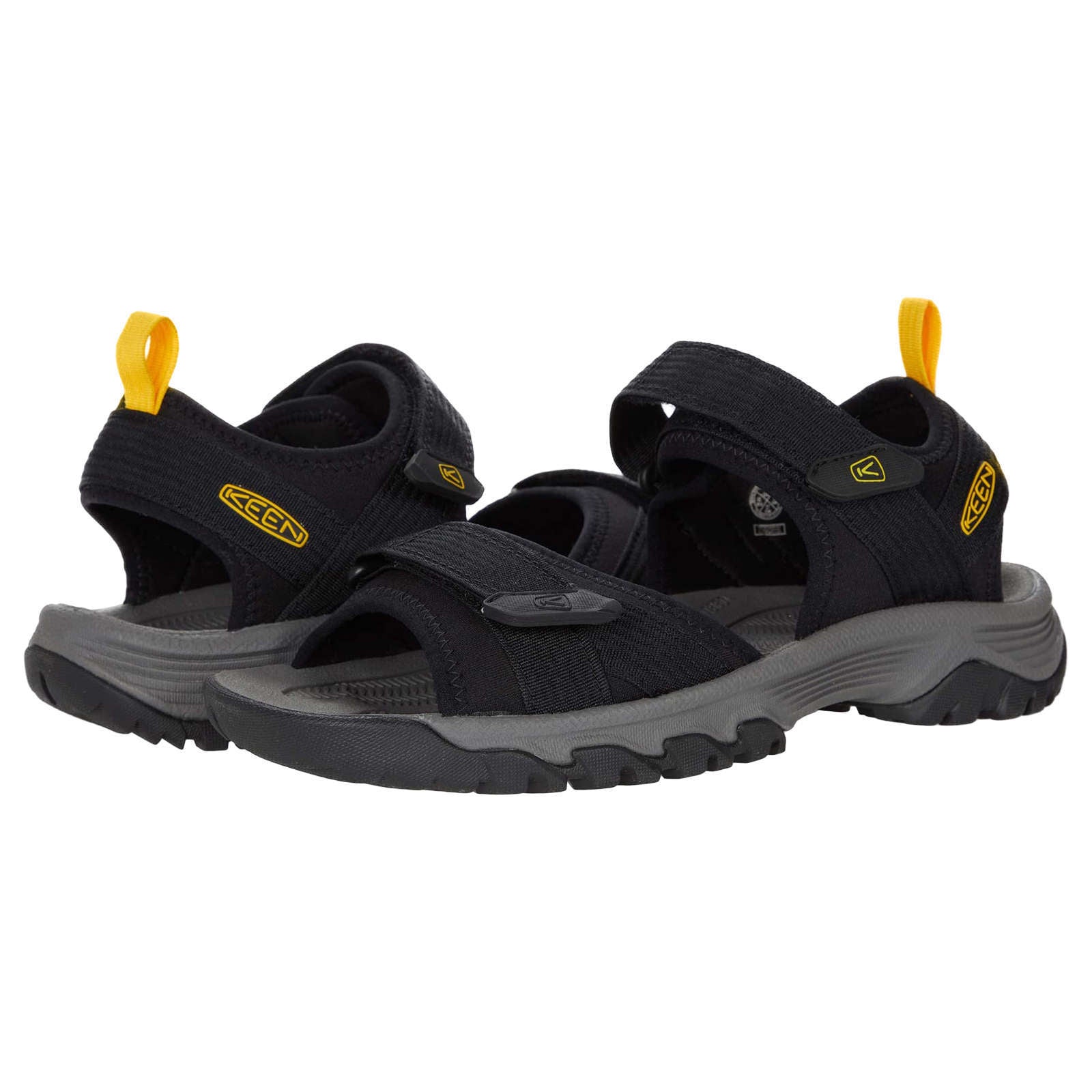Keen Targhee III Synthetic Textile Men's Hiking Sandals#color_black yellow