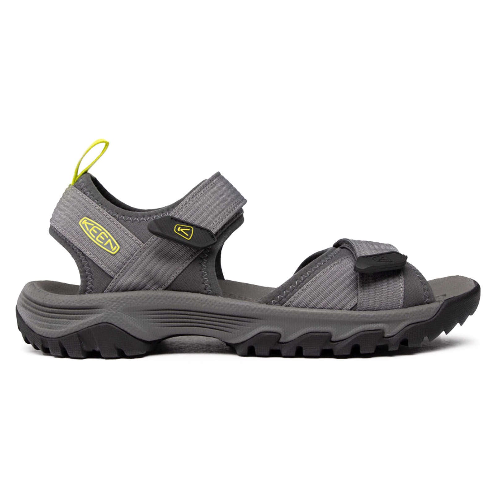 Keen Targhee III Synthetic Textile Men's Hiking Sandals#color_steel grey evening primrose