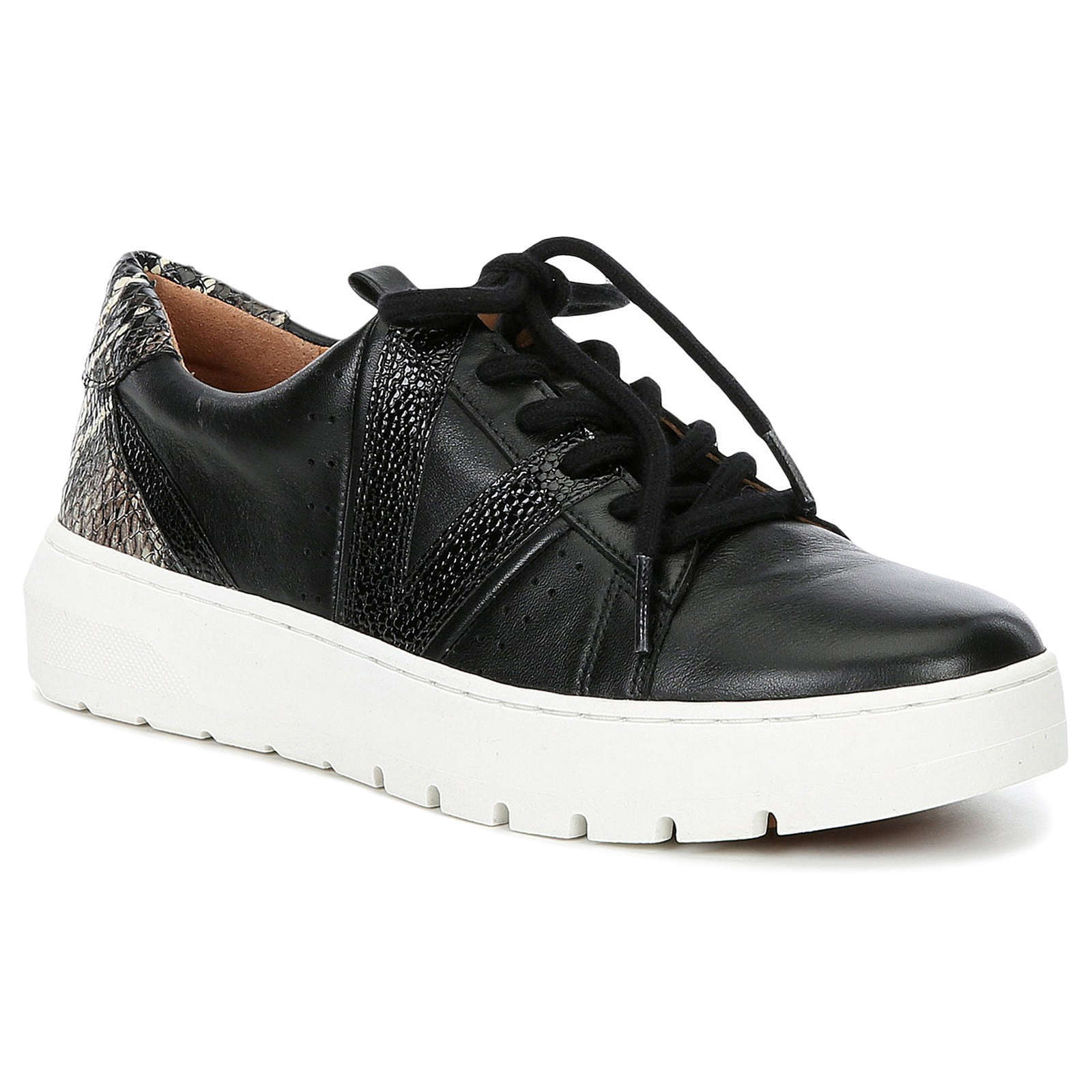 Vionic Abyss Simasa Leather Womens Trainers#color_black