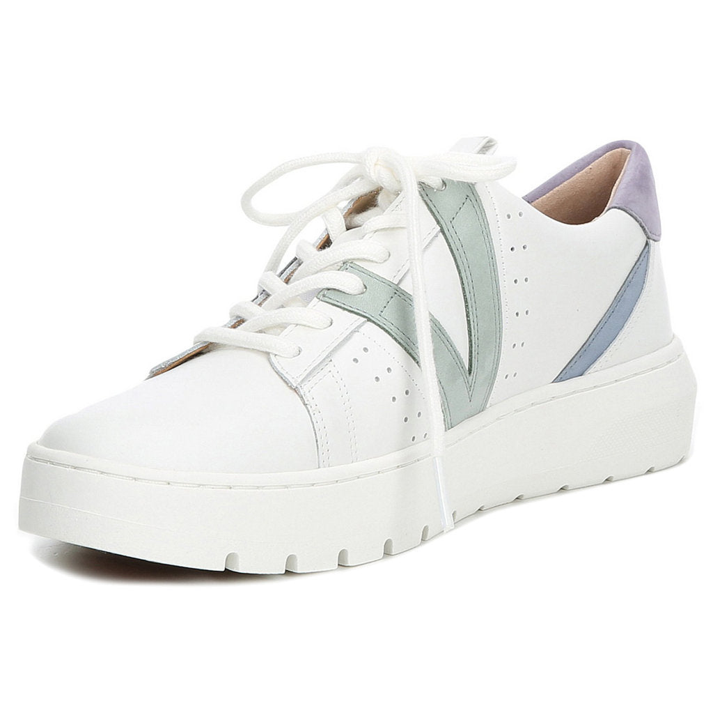 Vionic Abyss Simasa Leather Nubuck Womens Trainers#color_white light blue multi