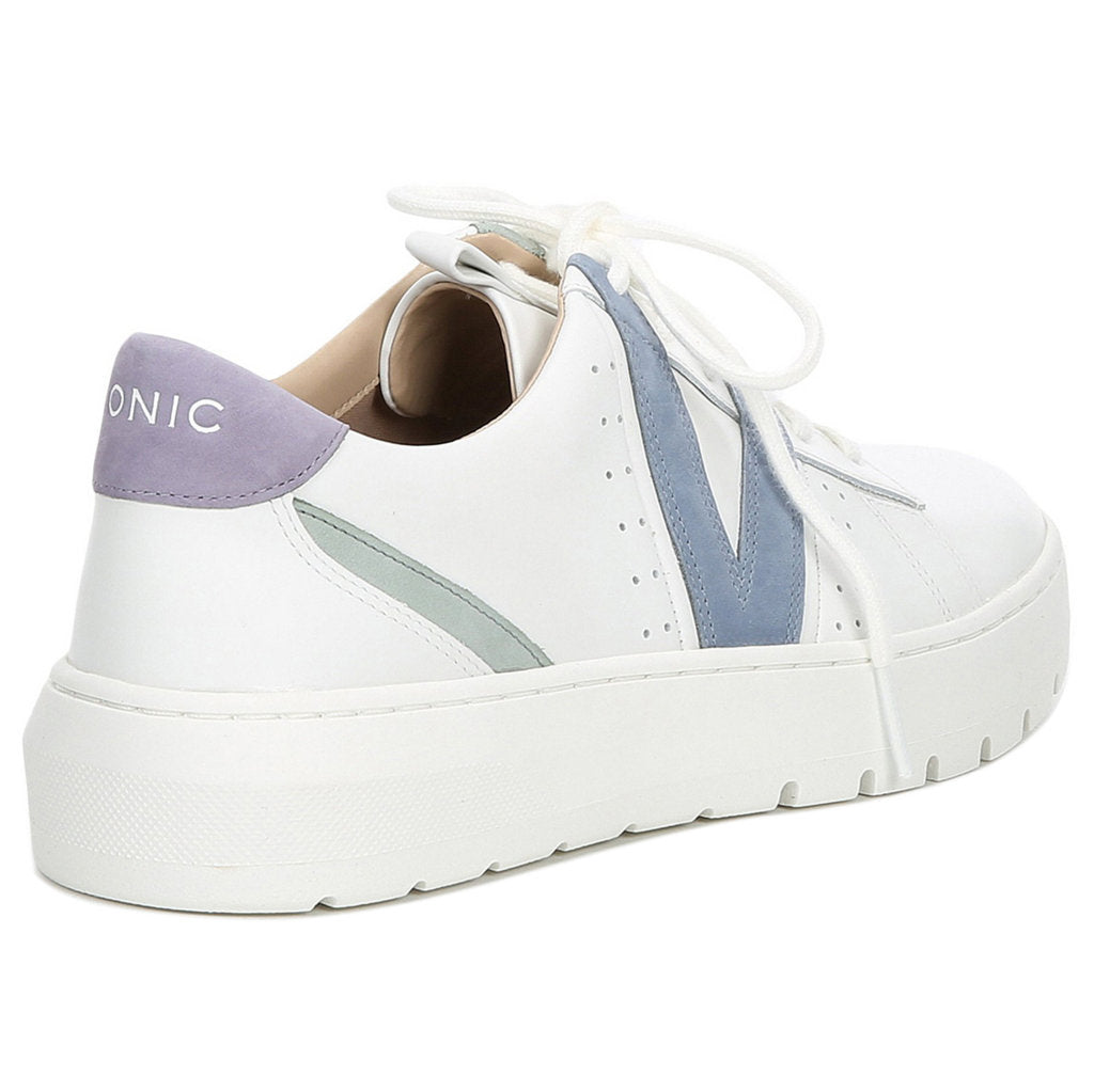 Vionic Abyss Simasa Leather Nubuck Womens Trainers#color_white light blue multi