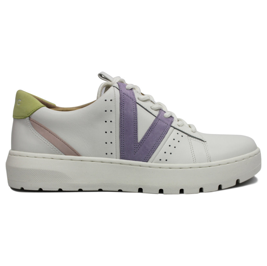 Vionic Abyss Simasa Leather Nubuck Womens Trainers#color_white pastel lilac