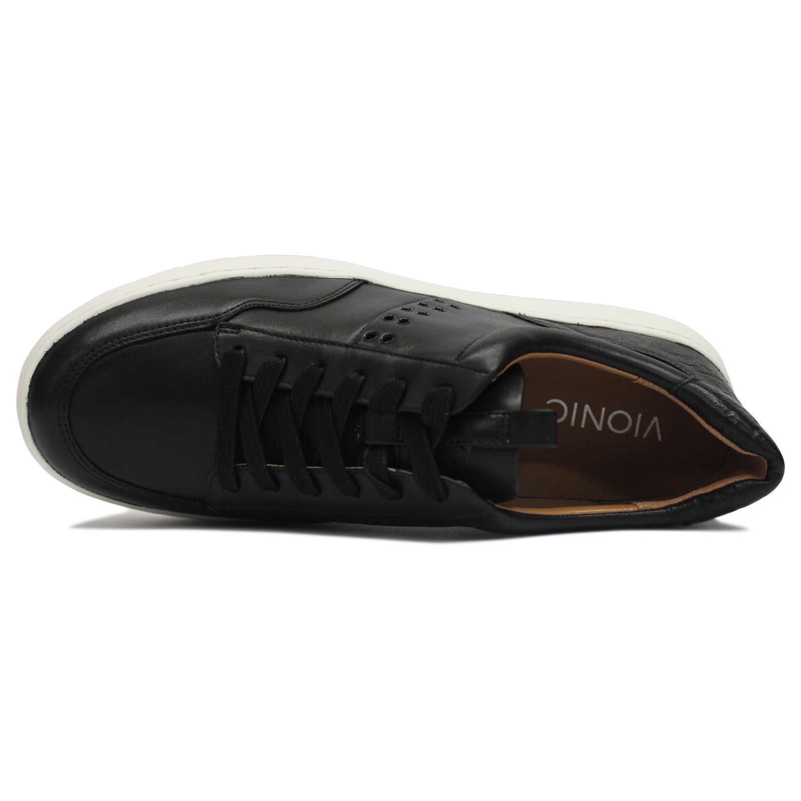 Vionic Abyss Ysenia Leather Womens Trainers#color_black