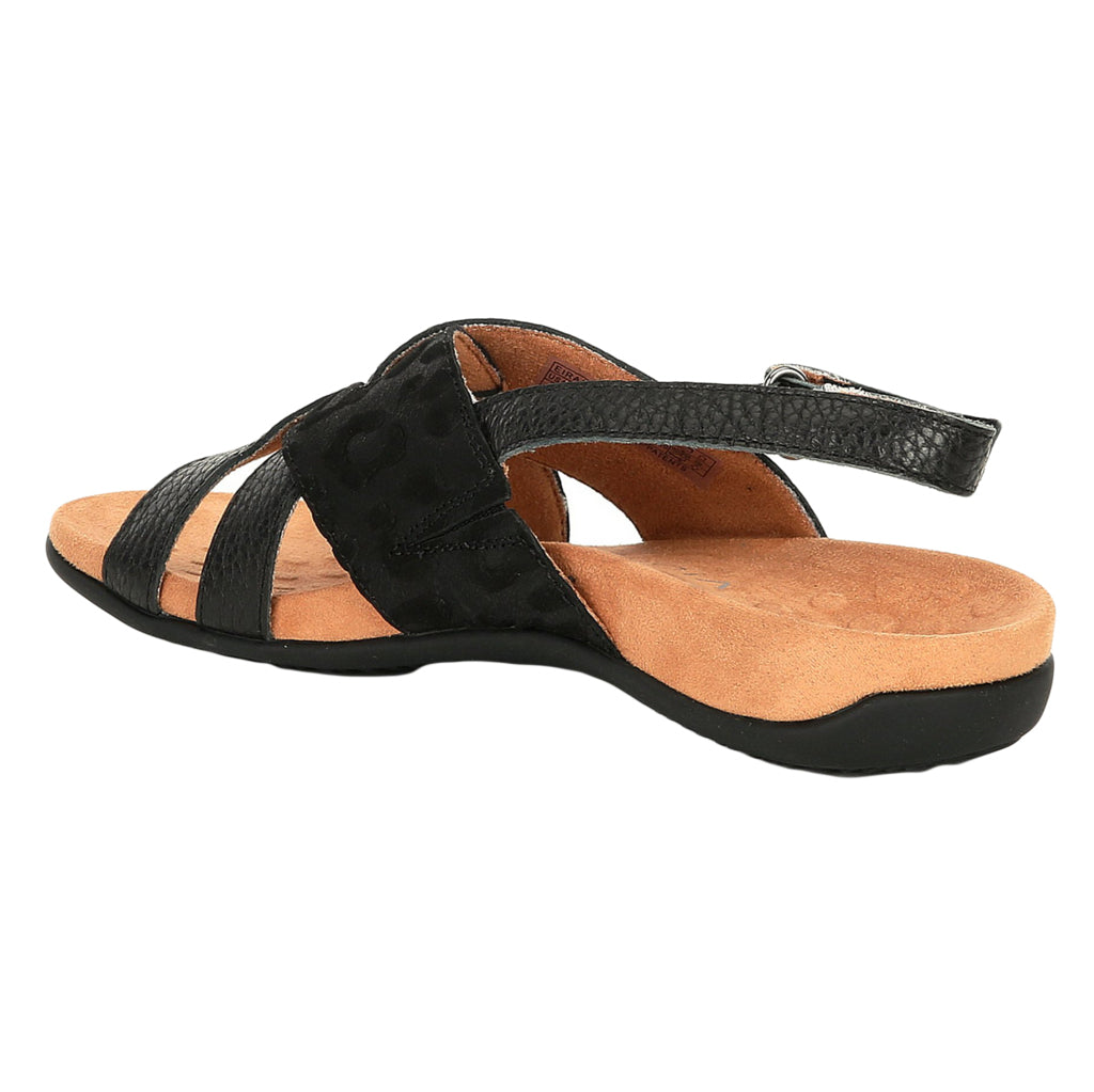 Vionic Rest Eira Leather Womens Sandals#color_black