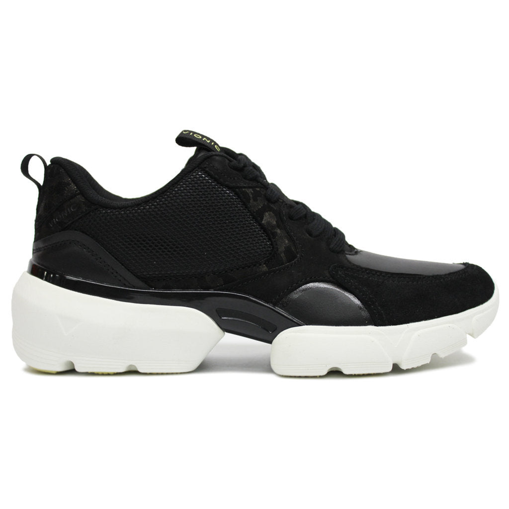 Vionic Vasher Aris Leather Synthetic Womens Trainers#color_black