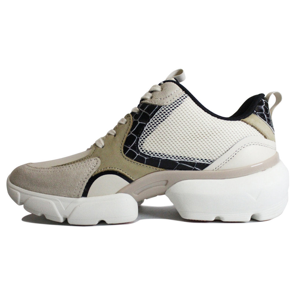 Vionic Vasher Aris Leather Synthetic Womens Trainers#color_cream