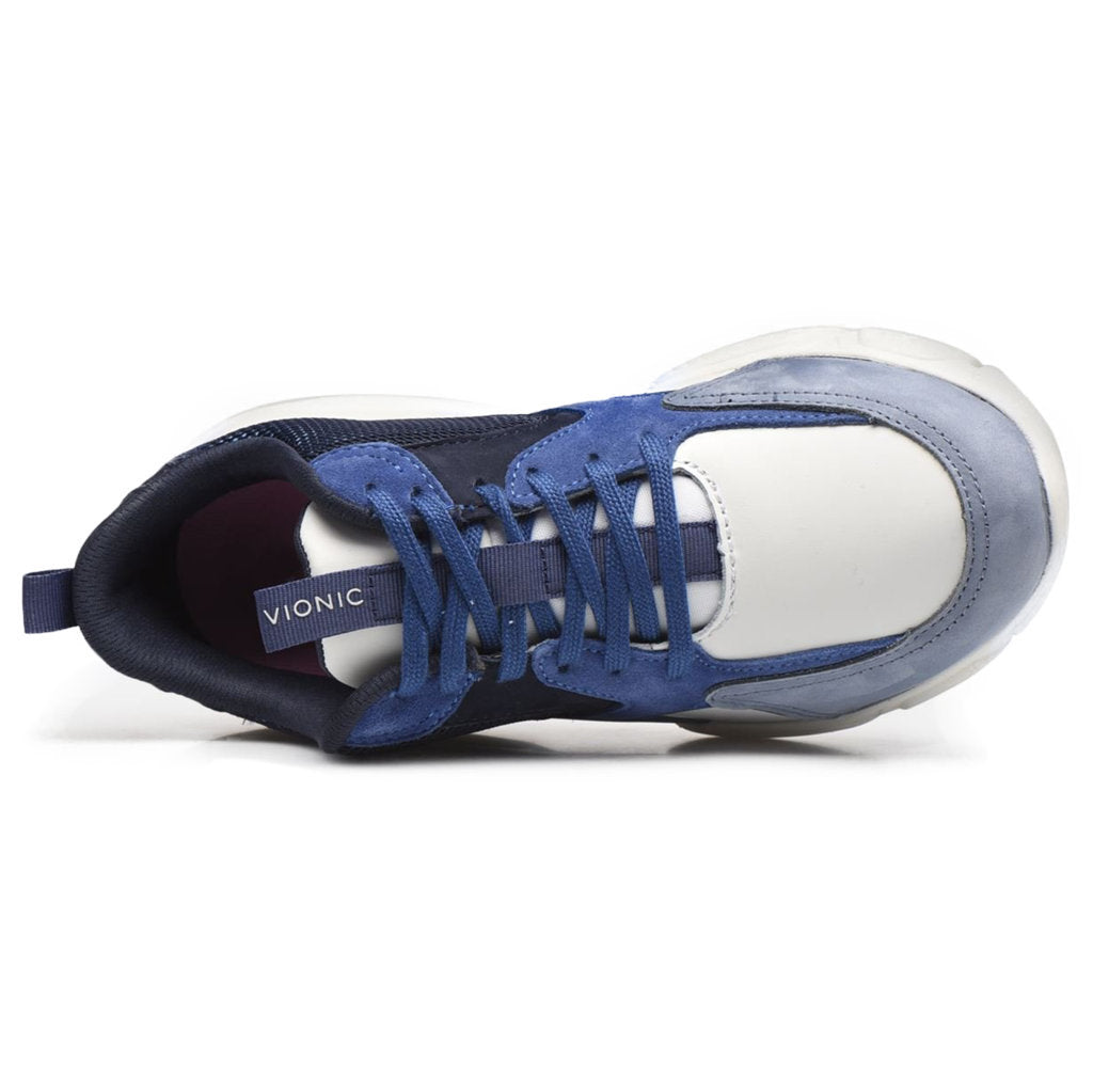 Vionic Vasher Aris Leather Synthetic Womens Trainers#color_indigo