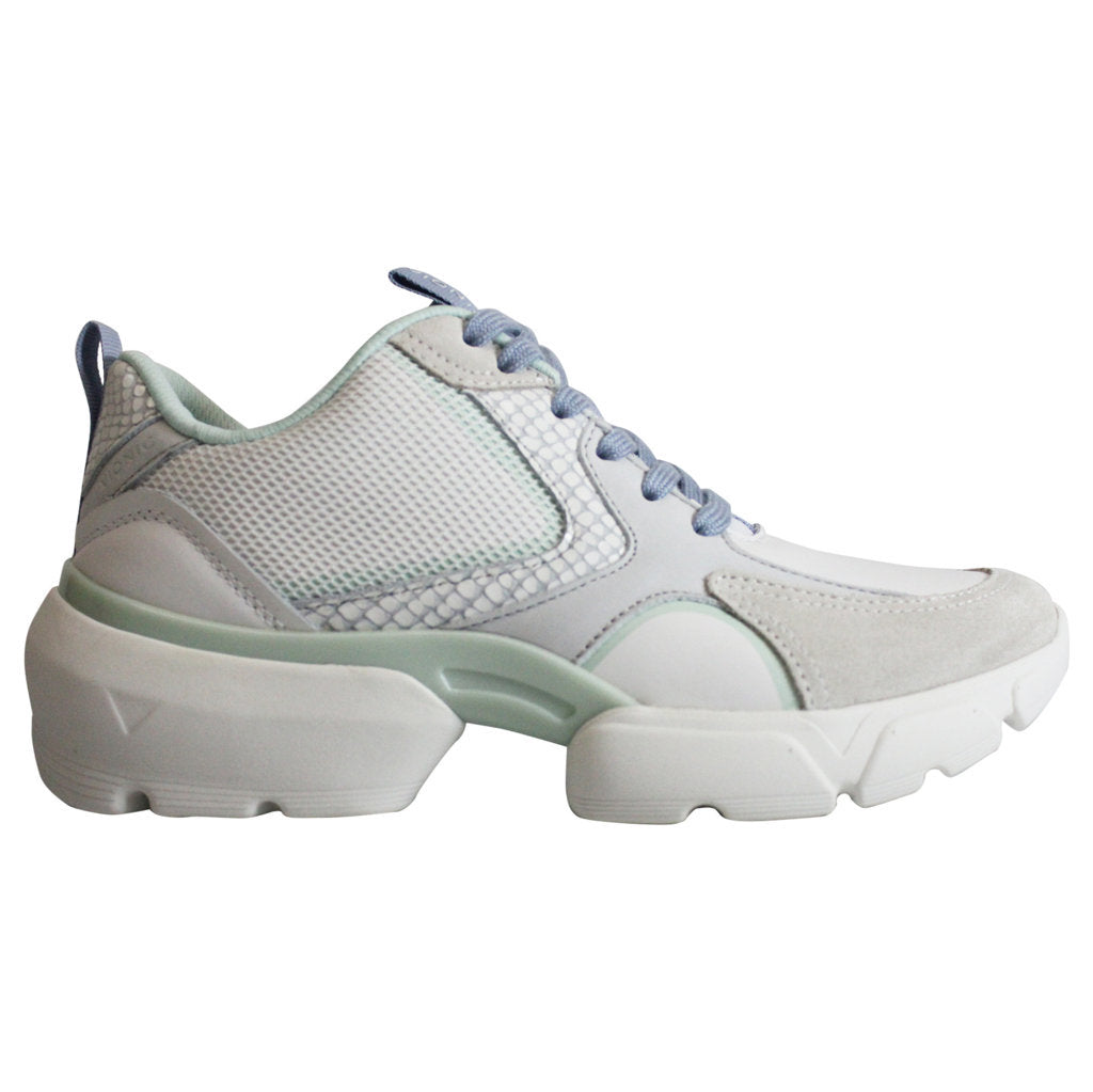 Vionic Vasher Aris Leather Synthetic Womens Trainers#color_white seafoam