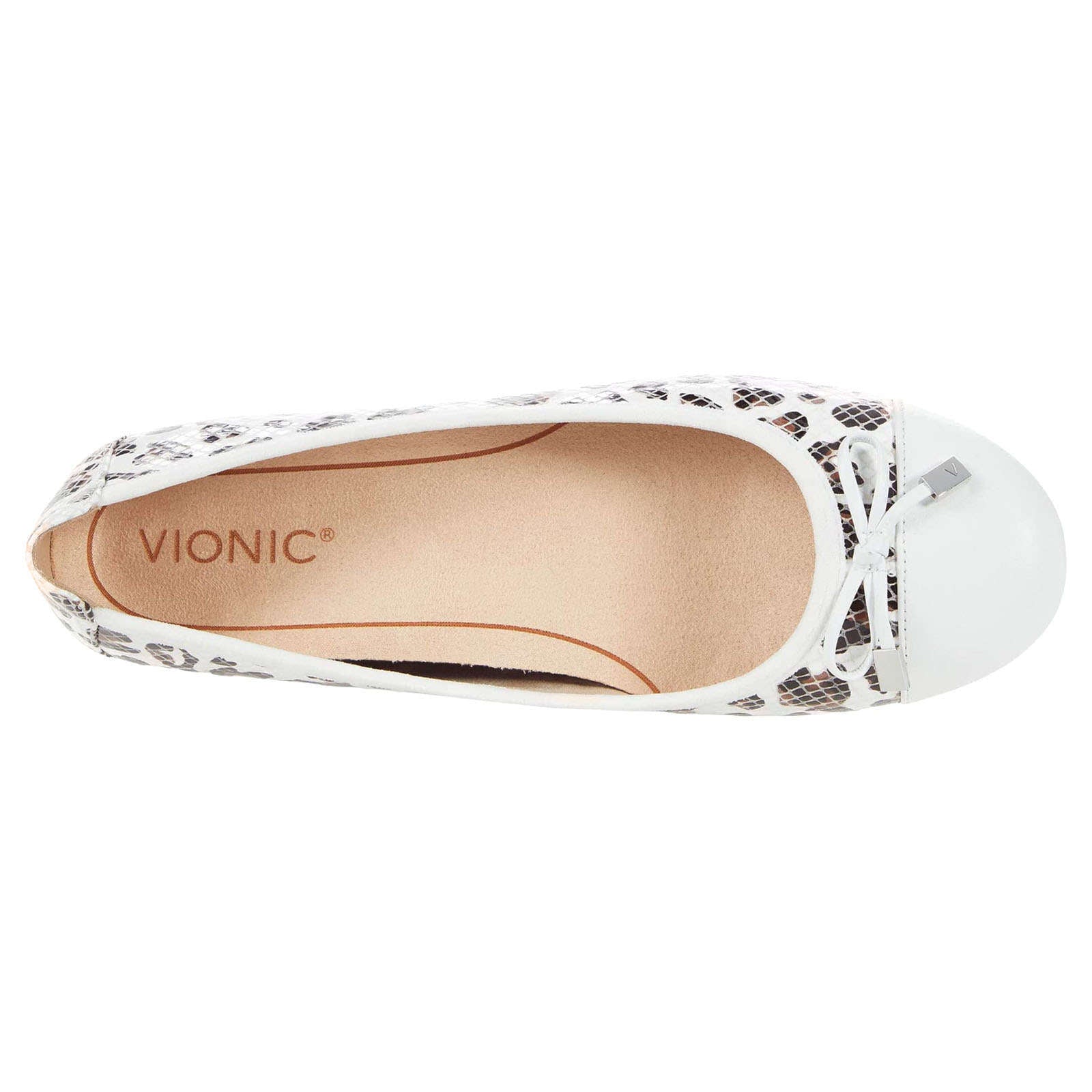Vionic Spark Minna Leather Womens Shoes#color_white
