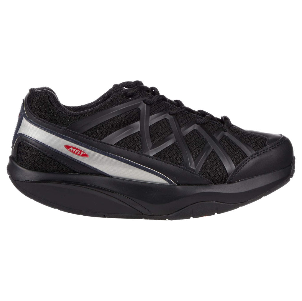 MBT Sport 3X PU Leather & Mesh Women's Low-Top Trainers#color_black