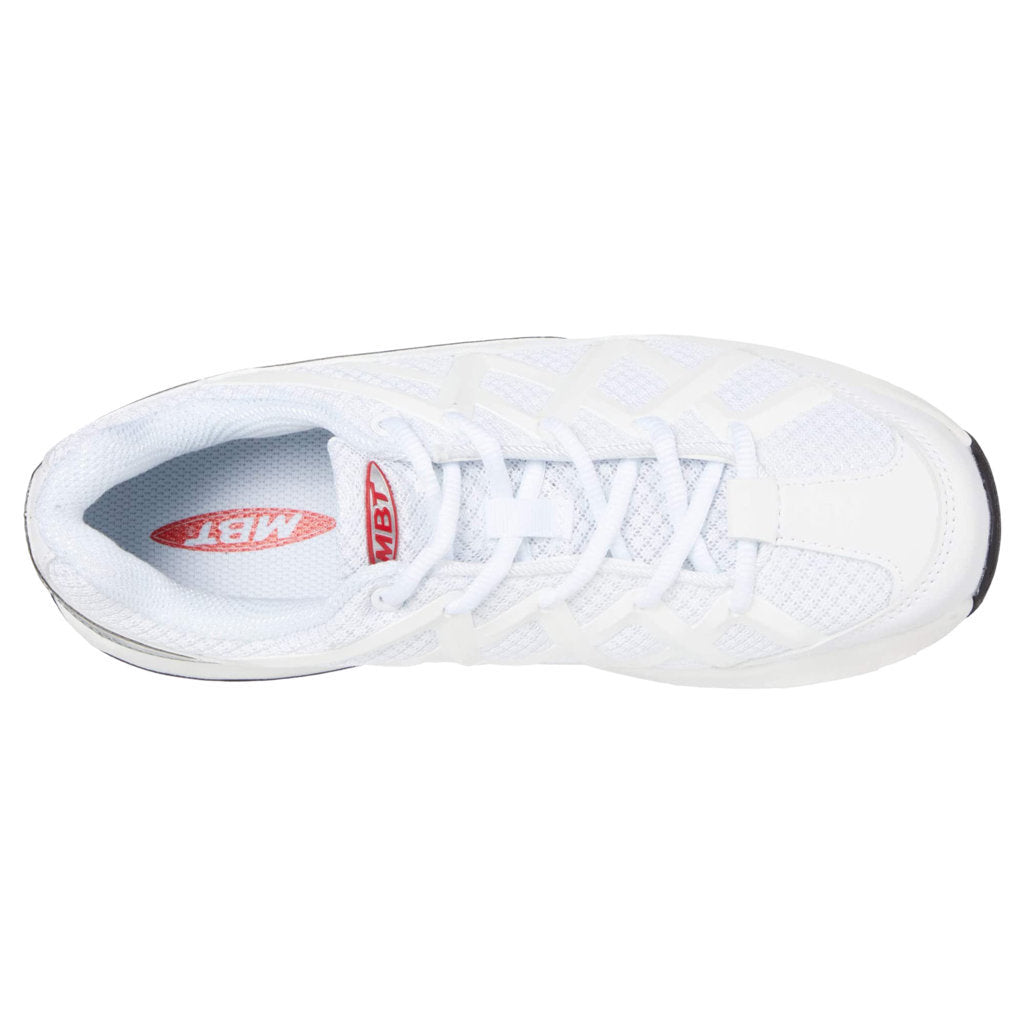 MBT Sport 3X PU Leather & Mesh Women's Low-Top Trainers#color_white