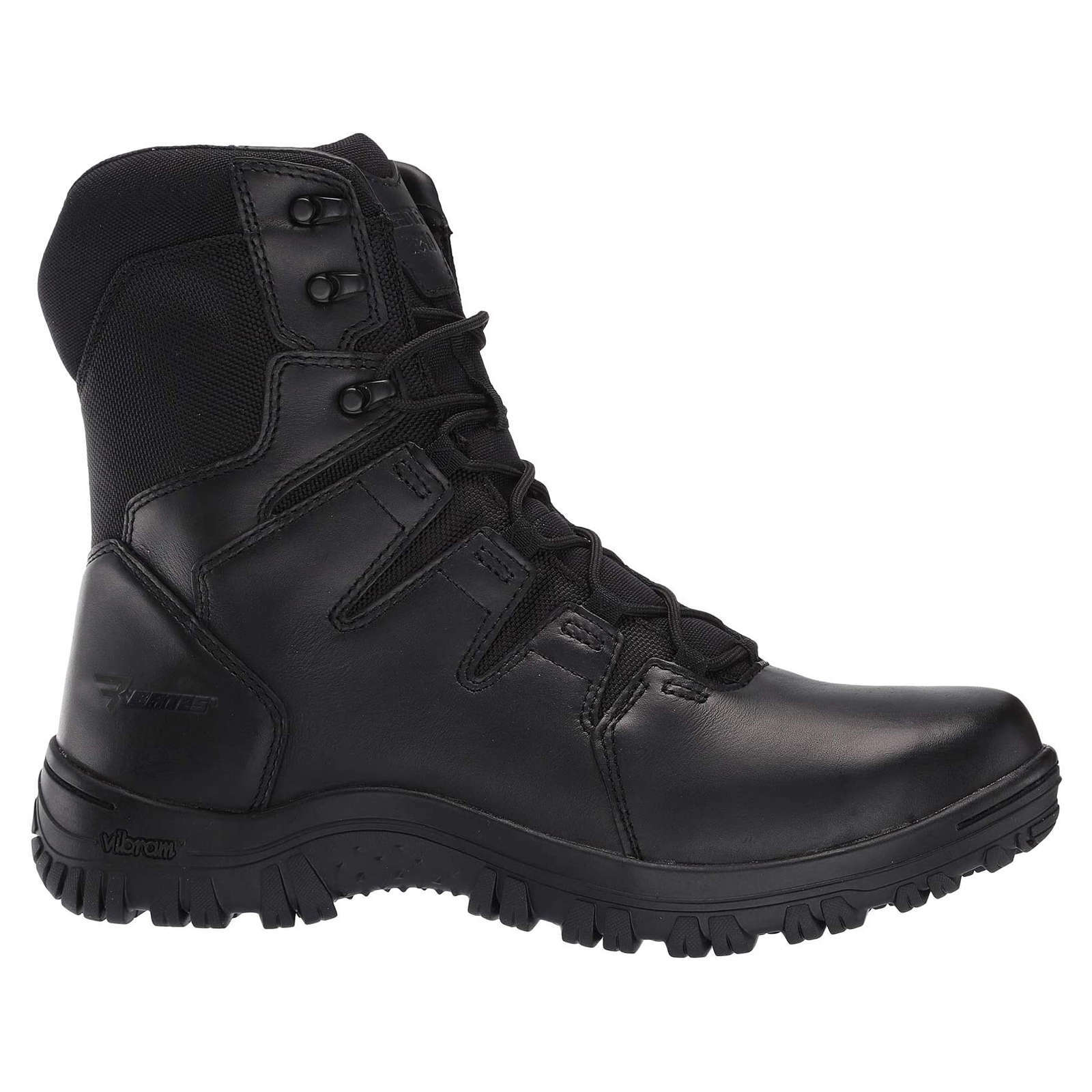Bates Manuever Side Zip Waterproof Leather Synthetic Men's Tactical Boots#color_black