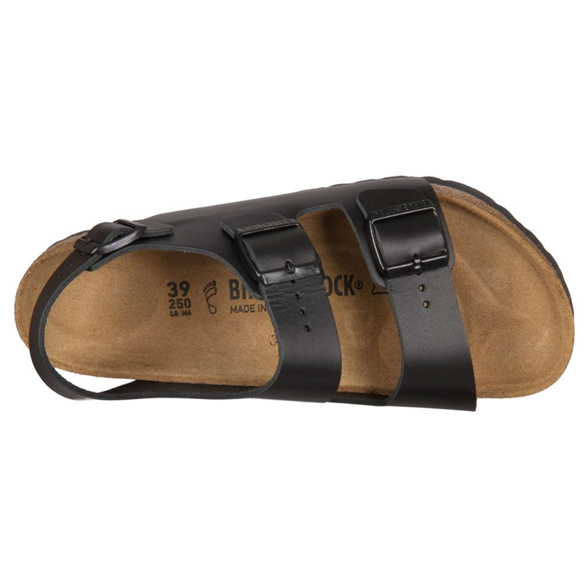 Birkenstock Milano BS Leather Unisex Sandals#color_black
