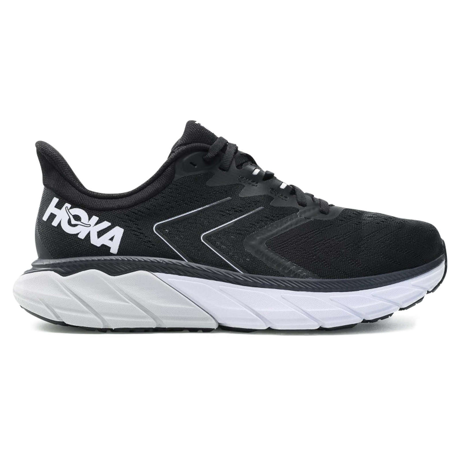 Hoka One One Arahi 5 Synthetic Textile Men's Low-Top Road Running Trainers#color_black white