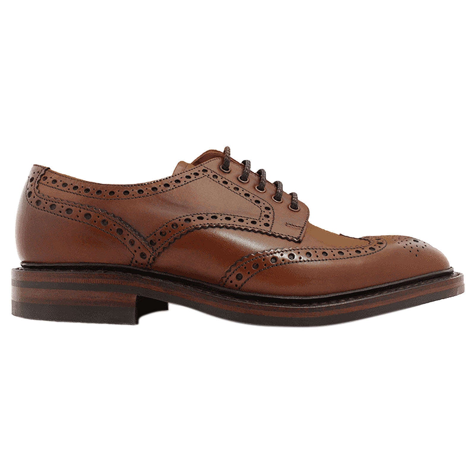 Loake Chester Polished Leather Men's Brogue Shoes#color_mahogany
