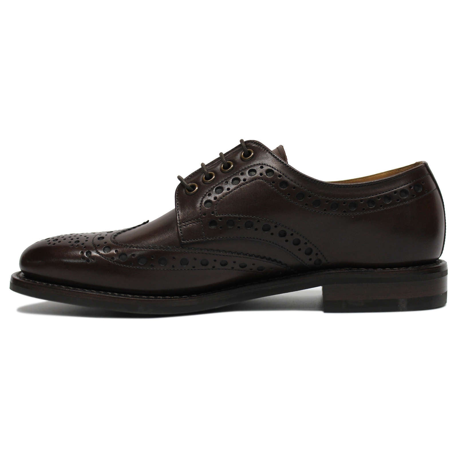 Loake Sutherland Leather Men's Brogue Shoes#color_dark brown