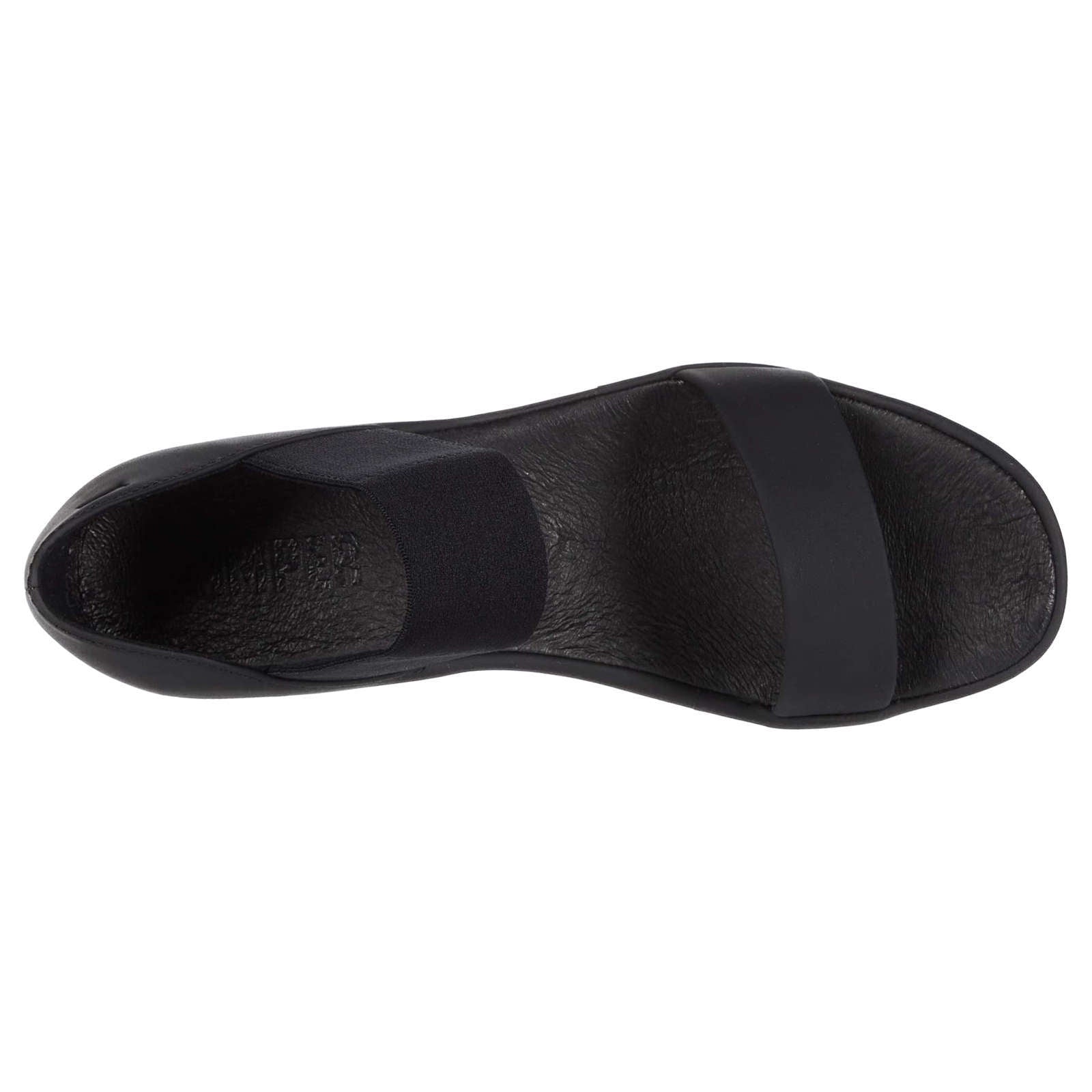Camper Alright Full Grain Leather Women's Slip-On Sandals#color_black