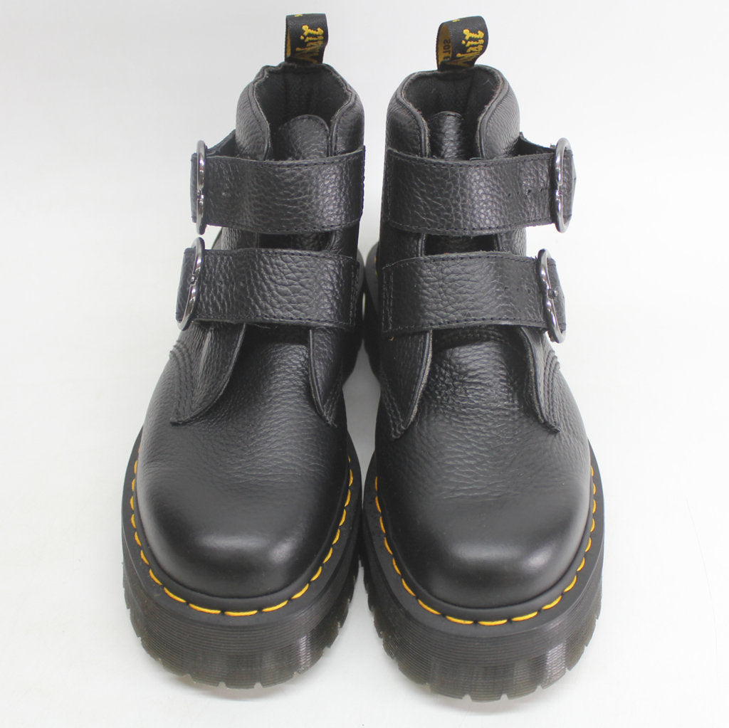 Dr. Martens Womens Boots Devon Heart Buckles Straps Goodyear-Welt Leather - UK 8