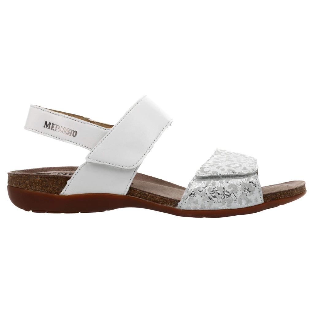 Mephisto Agave Nubuck Leather Women's Cork Sandals#color_white