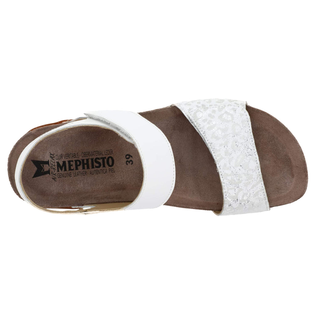 Mephisto Agave Nubuck Leather Women's Cork Sandals#color_white