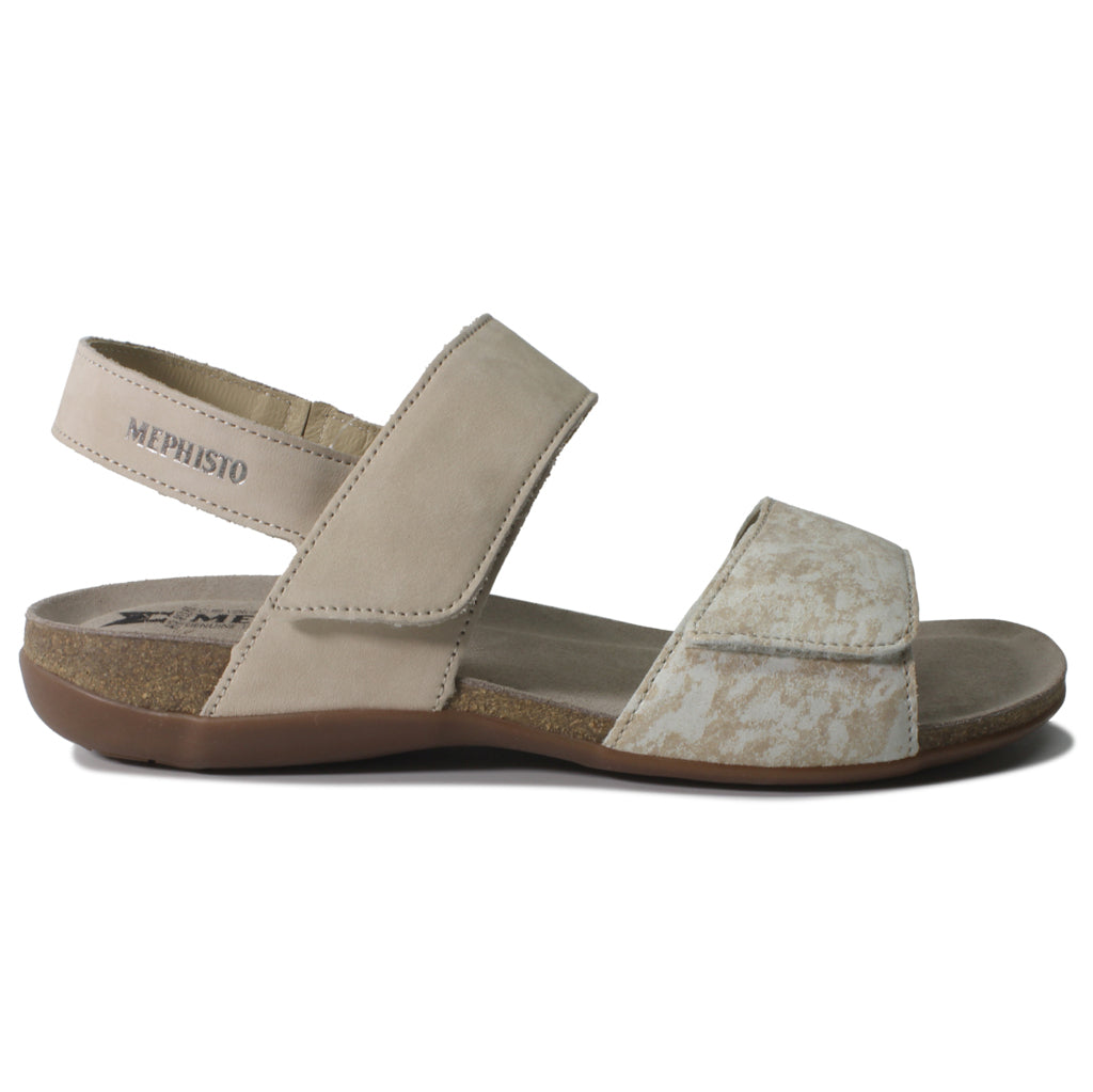 Mephisto Agave Nubuck Leather Women's Cork Sandals#color_nude