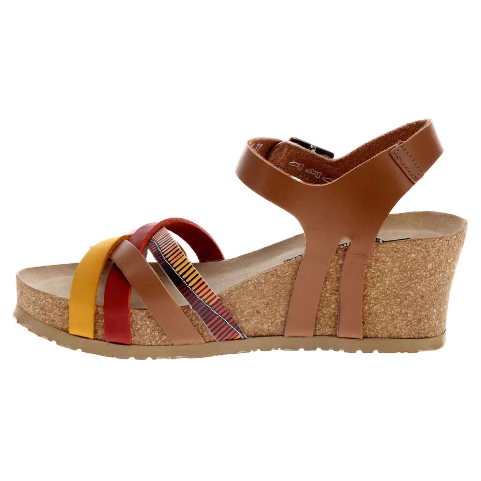 Mephisto Lanny Leather Womens Sandals#color_camel