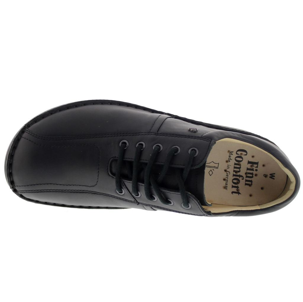 Finn Comfort Dijon Leather Mens Shoes#color_black trento