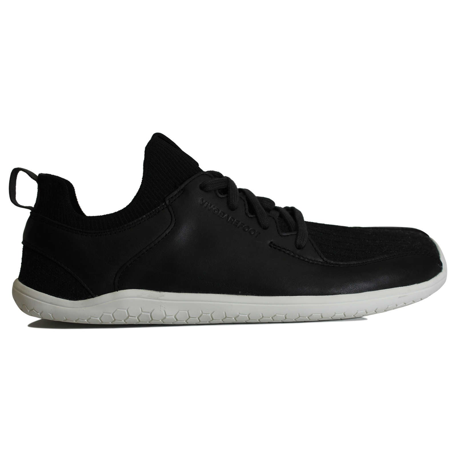 Vivobarefoot Primus Knit II Textile Leather Womens Trainers#color_obsidian