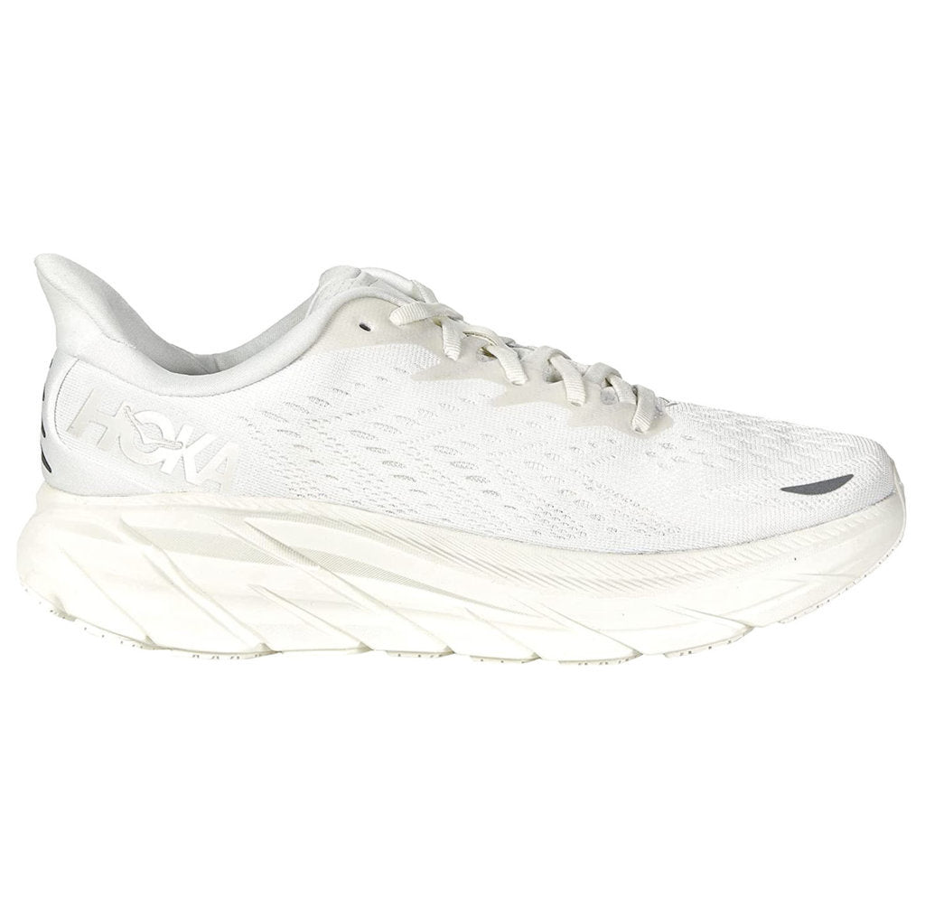 Hoka One One Clifton 8 Textile Mens Trainers#color_white