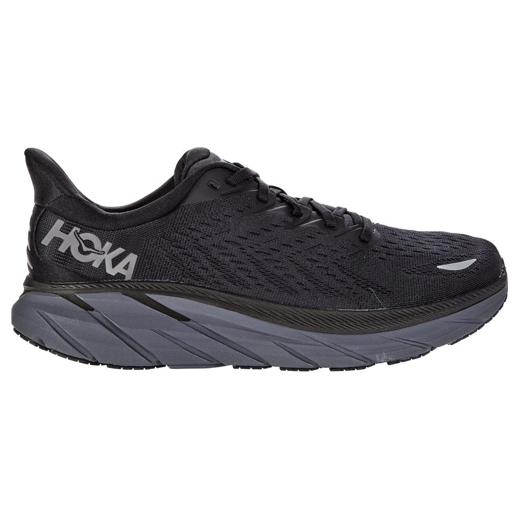 Hoka One One Clifton 8 Textile Mens Trainers#color_black black