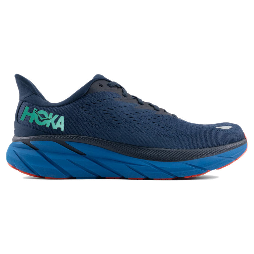 Hoka One One Clifton 8 Textile Mens Trainers#color_outer space vallarta blue