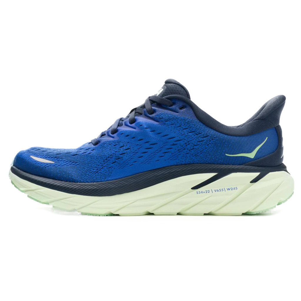 Hoka One One Clifton 8 Textile Mens Trainers#color_dazzling blue outer space