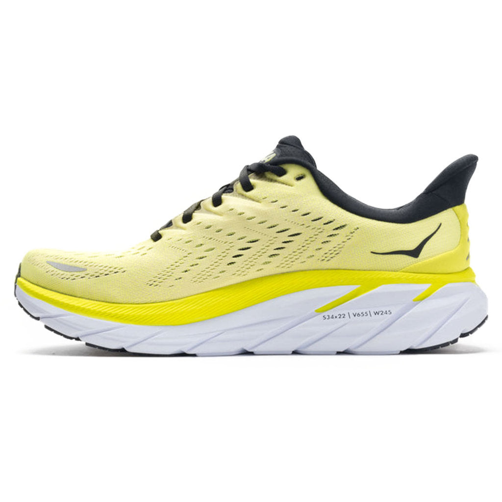 Hoka One One Clifton 8 Textile Mens Trainers#color_evening primrose charlock