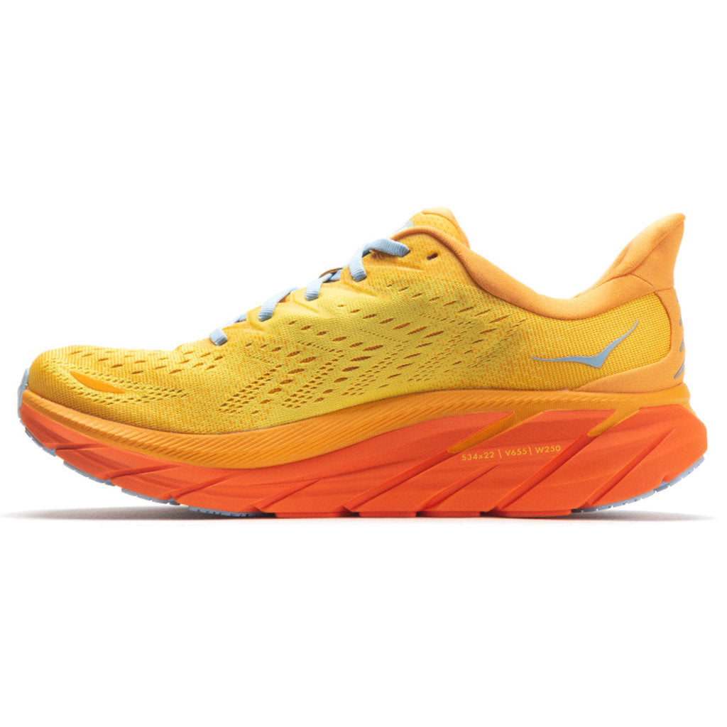 Hoka One One Clifton 8 Textile Mens Trainers#color_radiant yellow maize