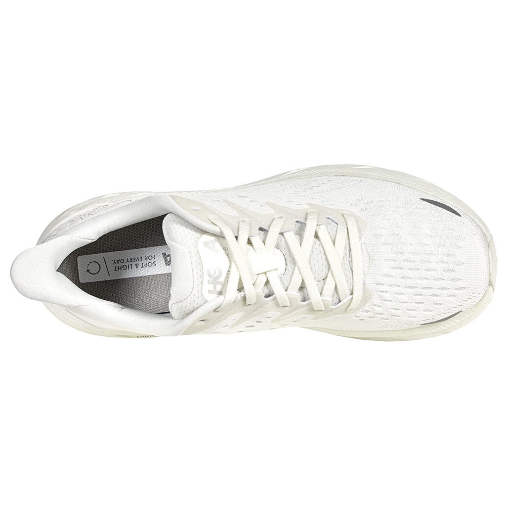 Hoka One One Clifton 8 Textile Womens Trainers#color_white