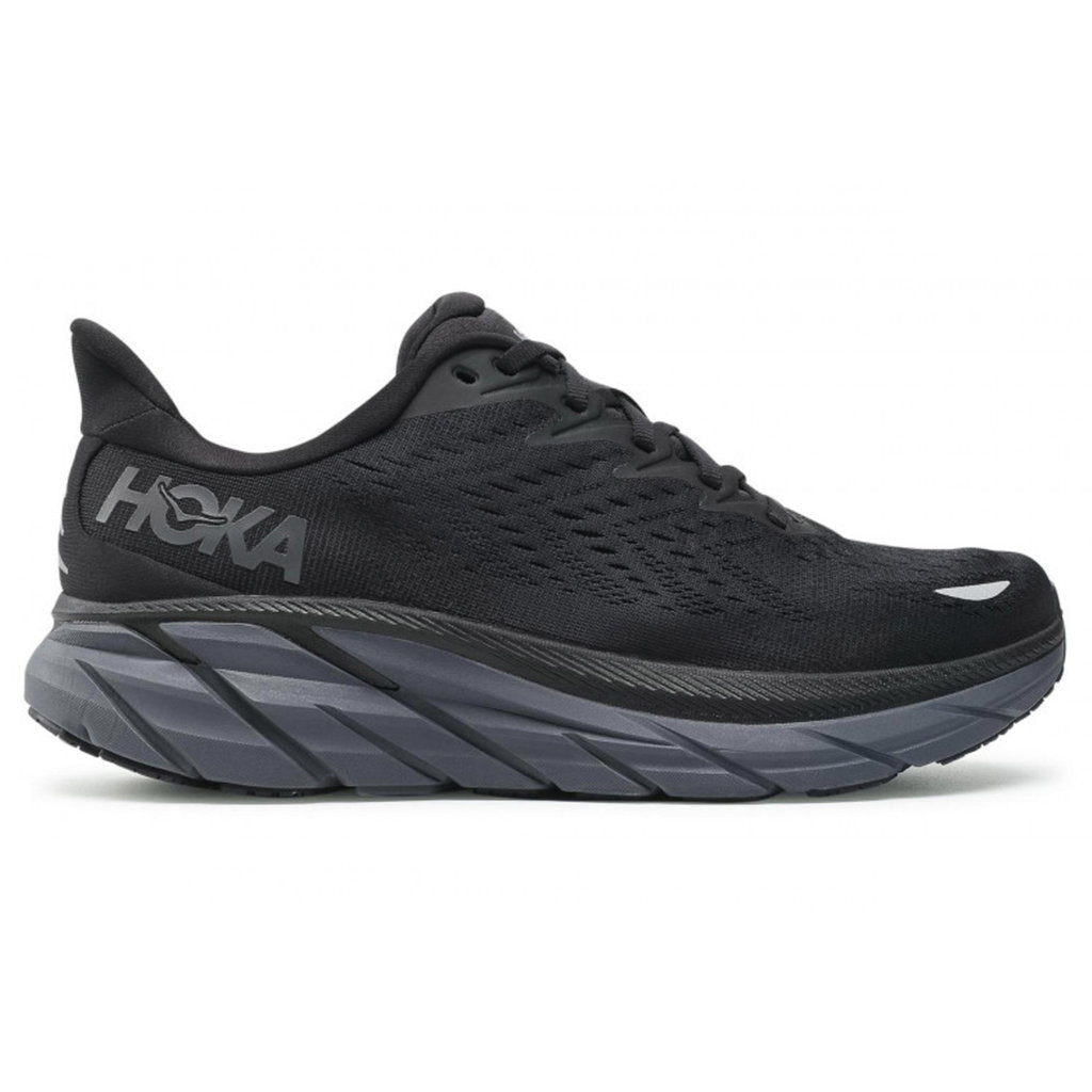 Hoka One One Clifton 8 Textile Womens Trainers#color_black black