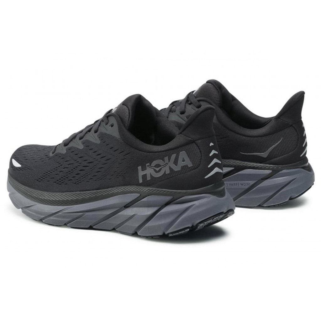 Hoka One One Clifton 8 Textile Womens Trainers#color_black black