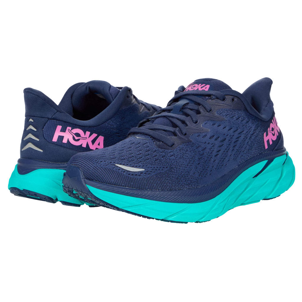 Hoka One One Clifton 8 Textile Womens Trainers#color_outer space atlantis