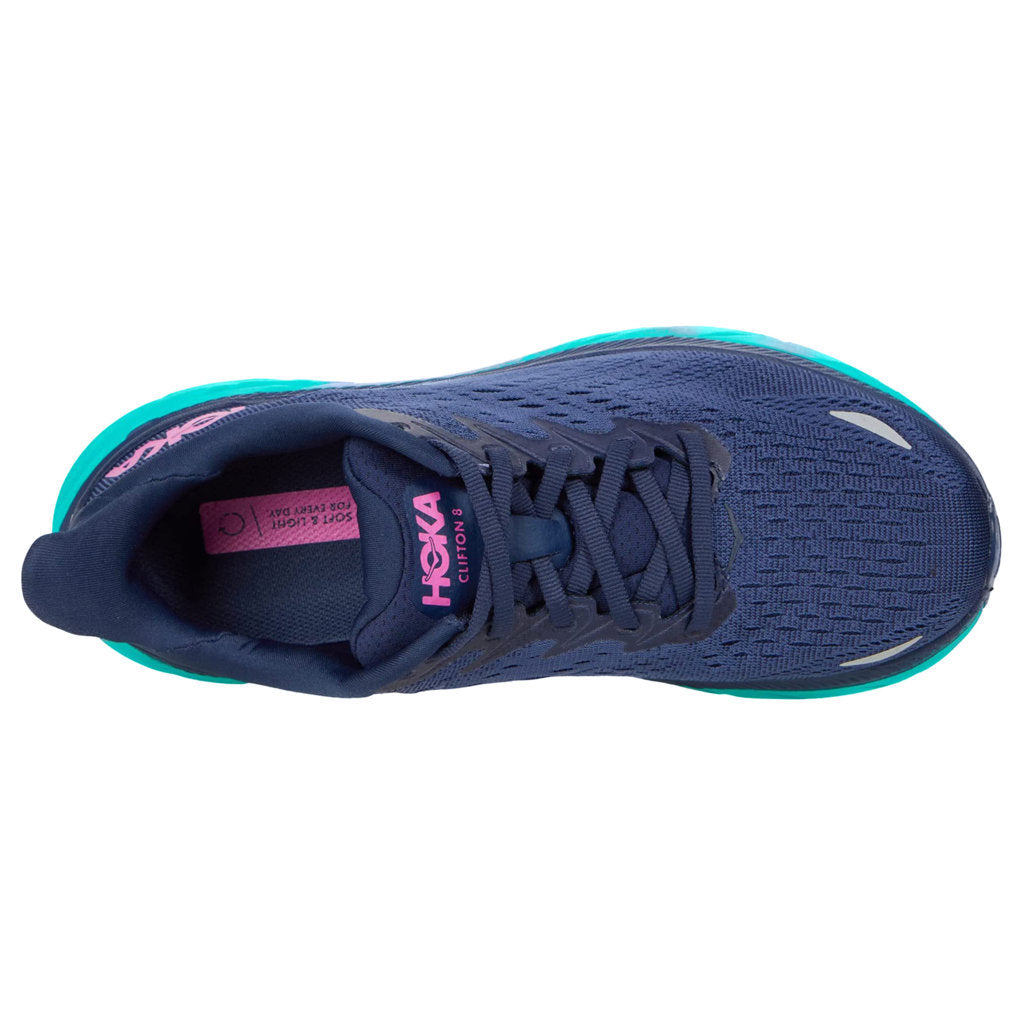 Hoka One One Clifton 8 Textile Womens Trainers#color_outer space atlantis