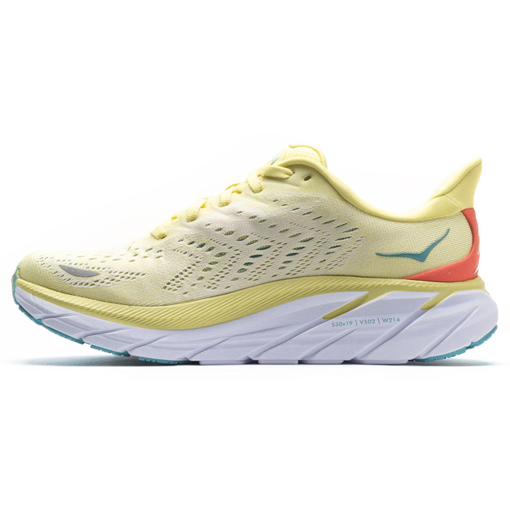 Hoka One One Clifton 8 Textile Womens Trainers#color_yellow pear sweet corn