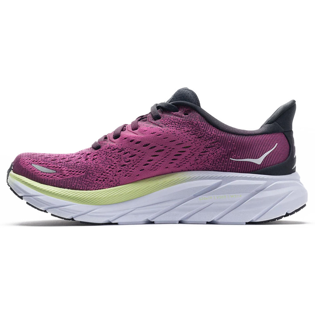 Hoka One One Clifton 8 Textile Womens Trainers#color_blue graphite ibis rose