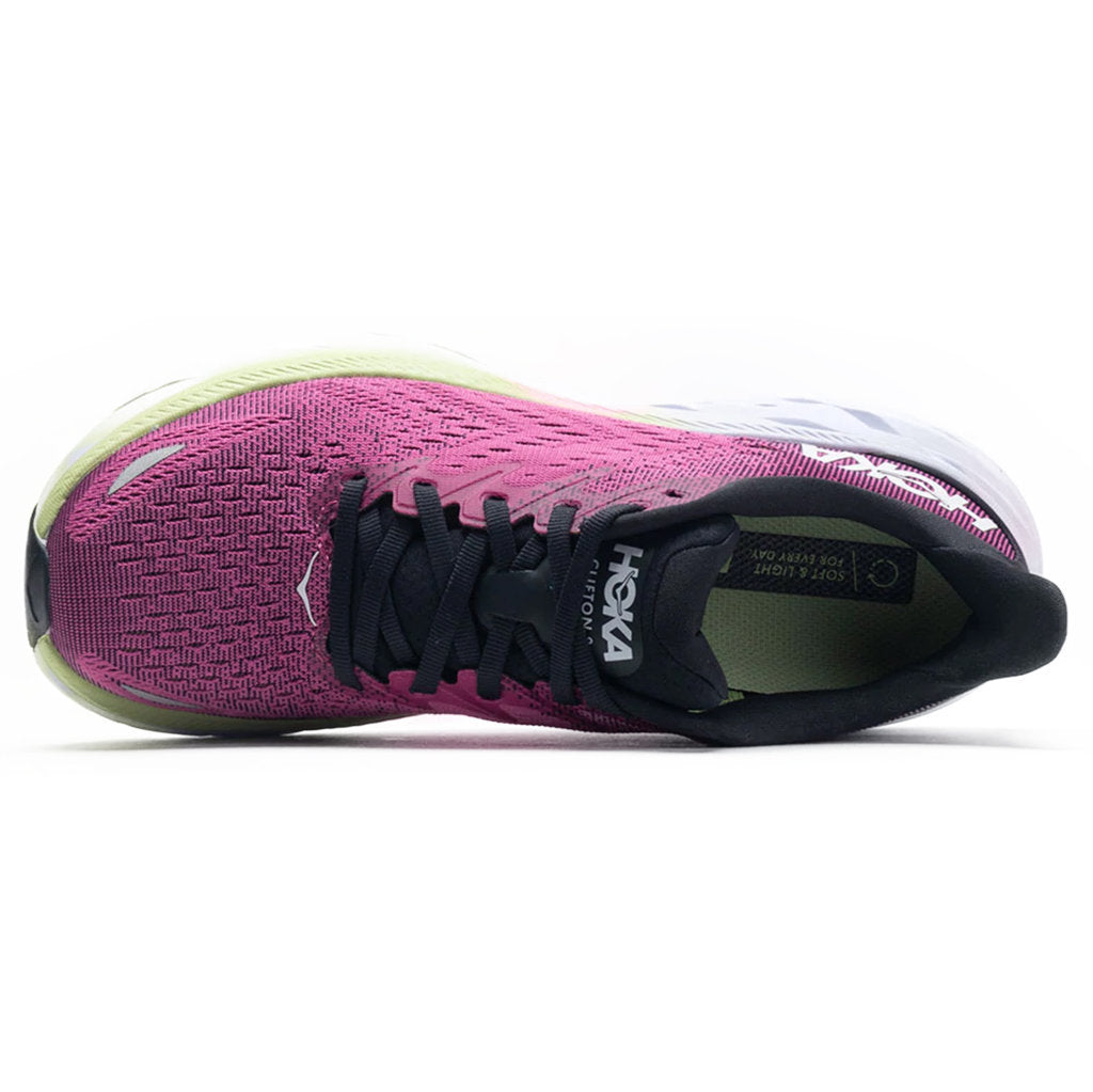 Hoka One One Clifton 8 Textile Womens Trainers#color_blue graphite ibis rose